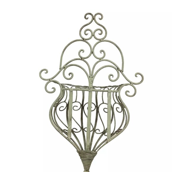 Victorian Metal Wall Hanging Planter - Picture 4 of 5